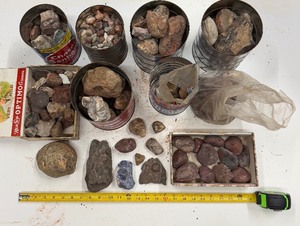 lot 68 image: LARGE AND UNSEARCHED Raw Agate and Geode  Nodule lot 3