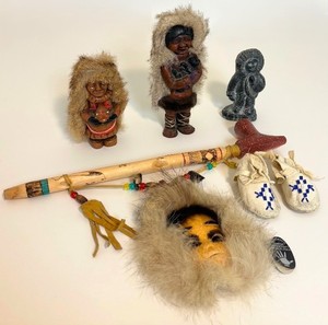 Vintage Eskimo / Inuit Collectibles Including Peace Pipe