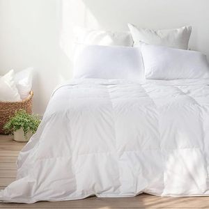 lot 9 image: FullQueen Lightweight Down & Feather Duvet Insert by BOKSER HOME