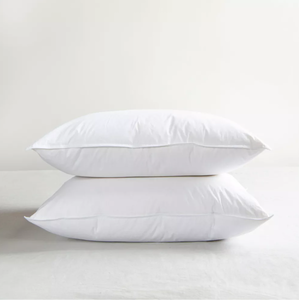 lot 10 image: 2 Pack Firm White Duck Feather & Down Bed Pillow King Size  BOKSER HOME