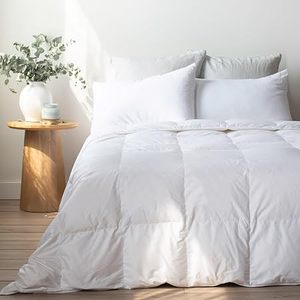 lot 18 image: Lightweight 700 Fill Power Luxury White Duck Down Duvet Comforter Insert KingCal King  BOKSER HOME
