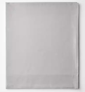 lot 26 image: Queen Size Pebble Gray 2 Pack 100% Cotton Flat Sheet