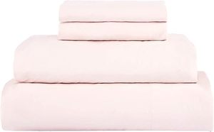 lot 32 image: Twin Xl Full Blush Set 500 Thread Count 100% Long Staple Cotton Sateen Bed Sheets