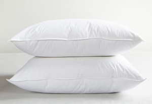 lot 33 image: 2 Pack King Size Soft White Duck Feather & Down Bed Pillow  BOKSER HOME