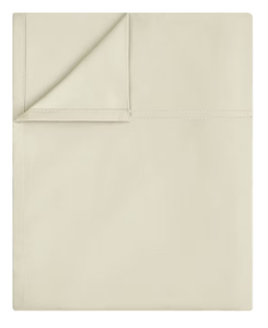 lot 46 image: XL Twin Light Beige 100% Cotton Sateen Flat Sheet Separate  BOKSER HOME