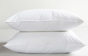 lot 24 image: 2 Pack Standard Size Soft White Duck Feather & Down Bed Pillow  BOKSER HOME