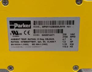 lot 12PR image: Parker servomotor (589483)