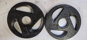 lot 6 image: Two 5LB of 2-inch Weight plates  ( Used)