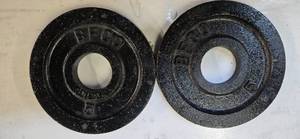lot 7 image: Two 5LB 2-Inch Weight Plates (Used)