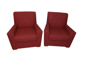 lot 60 image: 2 Red Guest Chairs