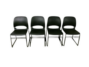 lot 153 image: 4 Herman Miller Limerick Stacking Chairs