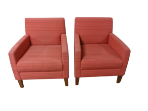 lot 192 image: 2 Red Guest Chairs