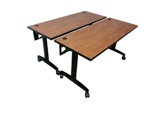 lot 195 image: Nesting Training Table on Wheels with Privacy Panel