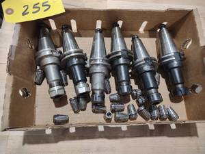 lot 255 image: (6) Cat 40 Toolholders...