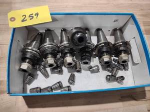 lot 259 image: (7) Cat 40 Toolholders...