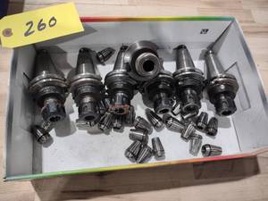 lot 260 image: (7) Cat 40 Toolholders...