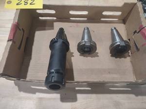 lot 282 image: (3) Cat 40 Toolholders...