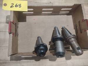 lot 268 image: (3) Cat 40  Toolholders...