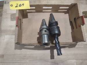 lot 269 image: (2) Cat 40 Hydraulic Toolholders...
