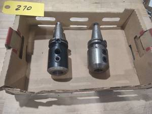 lot 270 image: (2) Cat 40 3 Toolholders...