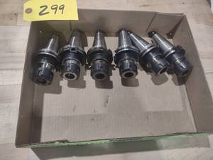 lot 299 image: (6) Cat 40 Toolholders...