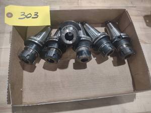 lot 303 image: (6) Cat 40 Toolholders...