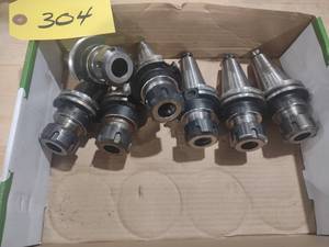 lot 304 image: (7) Cat 40 Toolholders...