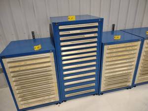 lot 11 image: Stanley Vidmar Parts Cabinet, 14 Dr...