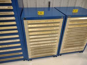 lot 13 image: Stanley Vidmar Parts Cabinet, 12 Dr...