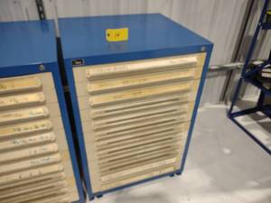 lot 14 image: Stanley Vidmar Parts Cabinet, 12 Dr...