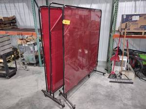 lot 21 image: (3) Welding Curtains, 6x6.5...