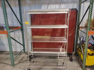 lot 544 image: NSF Wire Cart with LED Grow Lights ...