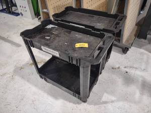 lot 550 image: (2) Poly Shop Carts, 30x18...