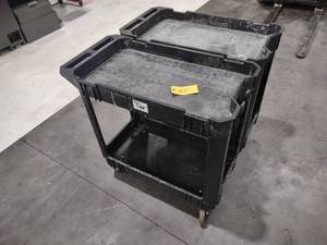 lot 551 image: (2) Poly Shop Carts, 30x18...