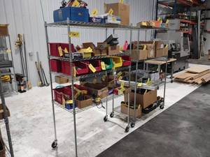 lot 567 image: (2) NSF Wire Carts 48x24x77, Cannot...