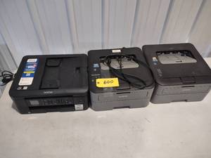 lot 600 image: (3) Brother Printers...