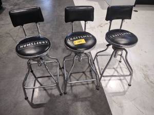 lot 100 image: (3) Craftsman Stools...