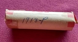 lot 6 image: 1918 Wheat Penny Roll