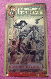 lot 28 image: Oklahoma 12 Goldback Note