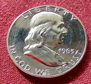 lot 52 image: 1963 Proof Franklin Half Dollar
