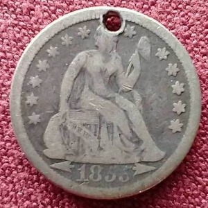 lot 56 image: 1855 Liberty Seated Dime