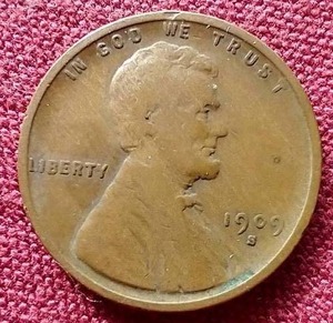 lot 63 image: 1909-S Wheat Penny - Key Penny