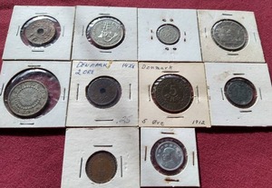 lot 76 image: (10) Vintage Foreign Coins in Flips - Includes Third Reich & Silver Coin