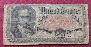 lot 83 image: 1875 Fractional Currency 50c Note