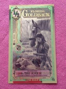 lot 98 image: Florida 12 Goldback Note