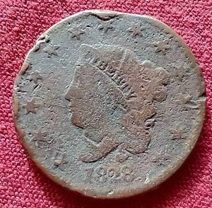 lot 108 image: 1828 Coronet Head Large Cent