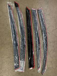 lot 26 image: Set of 5 Automotive Window Visors in Black with Red Trim