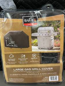 lot 28 image: Mr. Bar-B-Q Signature Large Gas Grill Cover Heavy-Duty Vinyl 68x21x42 in