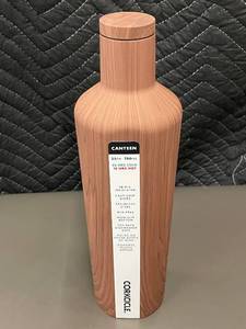 lot 56 image: Corkcicle 25oz Wood Grain Insulated Stainless Steel Canteen