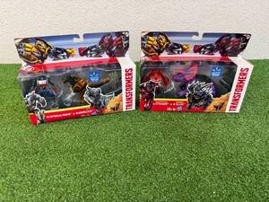 lot 3 image: Transformers Age of Extinction Optimus Prime & Grimlock & Stinger & Slug